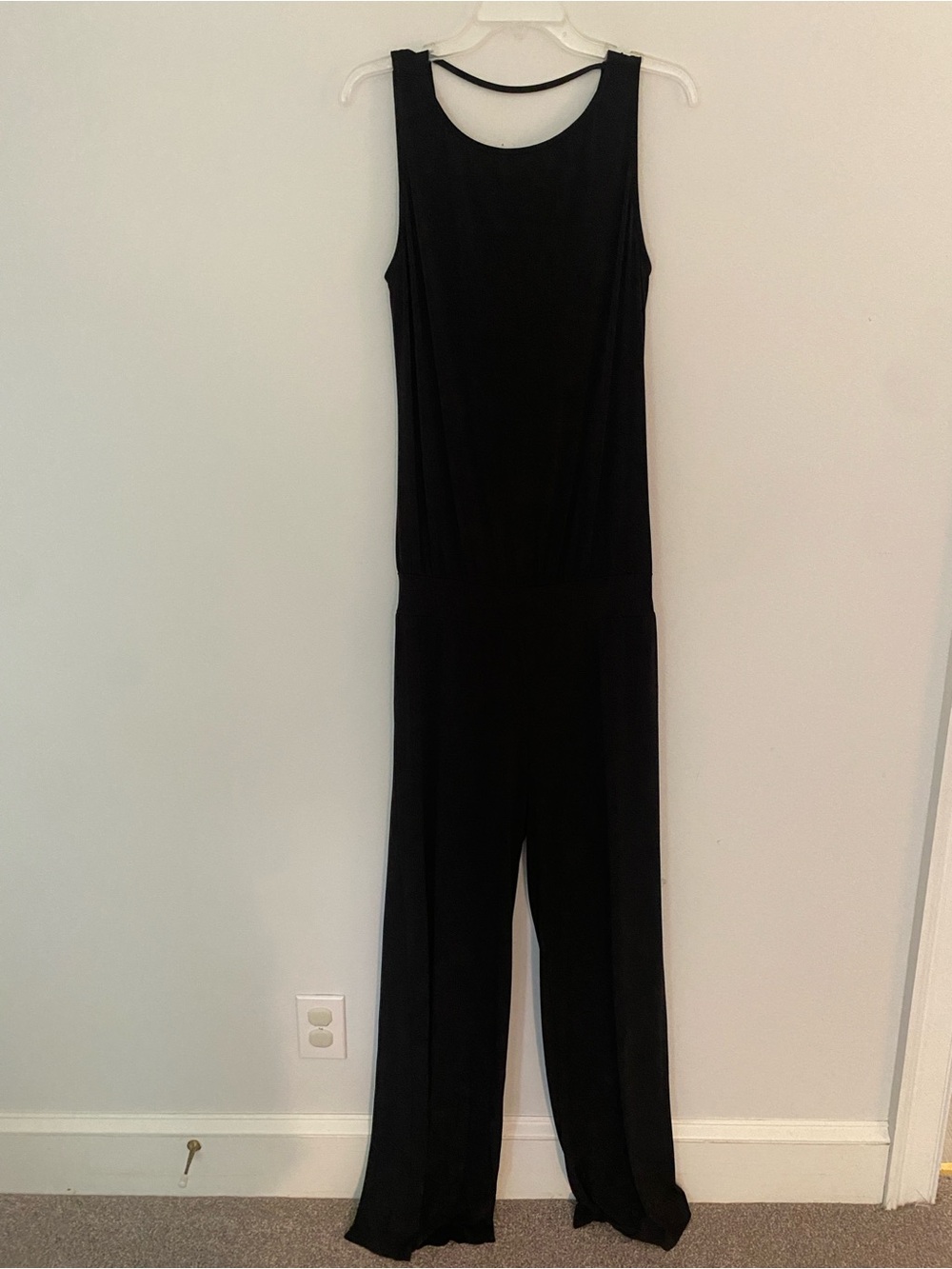 Veronica M Classic Black Sleeveless Jumpsuit Size Large